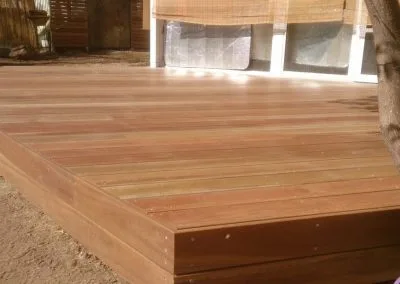 Curved Spotted Gum Deck – Gilberton
