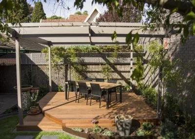 Curved Spotted Gum Deck & Pergola, Magill