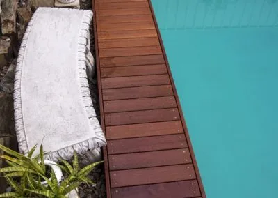 Pool deck build in progress, Grange