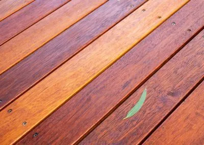 Overview of completed merbau deck, Mount Barker