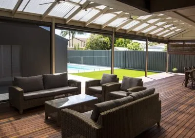 River Red Gum deck under construction, Brooklyn Park