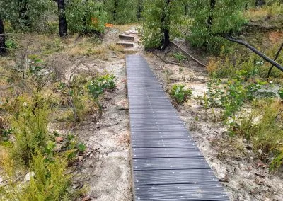 Finished timber deck at Bushland Park, Lobethal