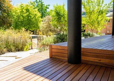 Handrail detail on school deck, Loreto College