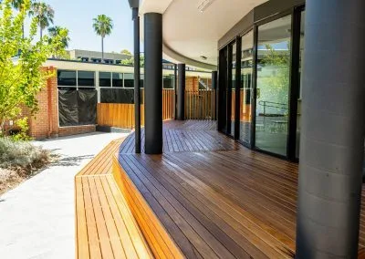 Deck build progress at Loreto College
