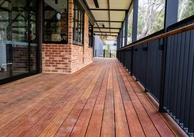 Handrail and balustrade detail, The Gully Hotel deck