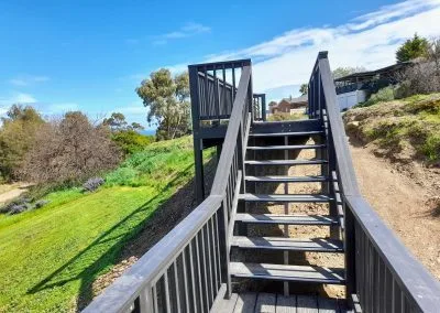 Boardwalk and stairs nearing completion, Hallett Cove