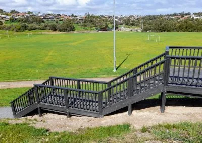 Boardwalk decking installation in progress, Hallett Cove