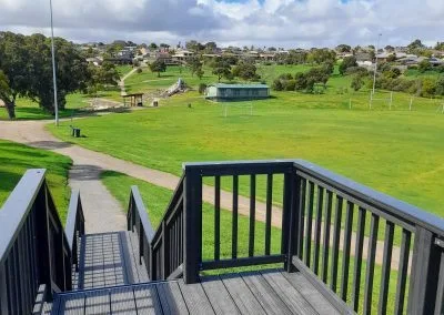 Timber boardwalk construction, Hallett Cove