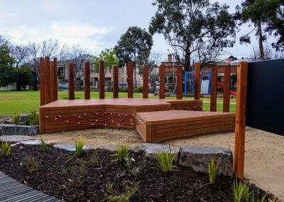 Completed Kapur timber deck, North Adelaide Primary School