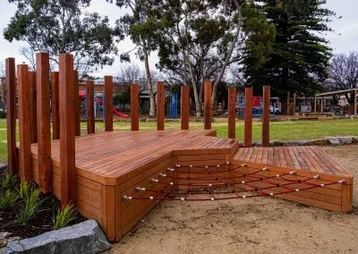 Deck substructure and framing, North Adelaide Primary School