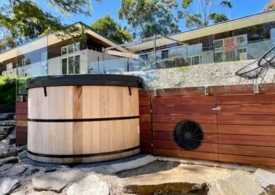 Finished Spotted Gum spa deck, Adelaide