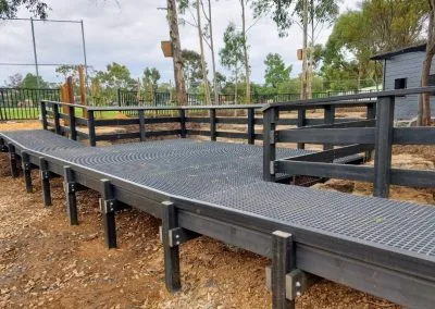 Finished timber deck at Blair Athol North Primary School