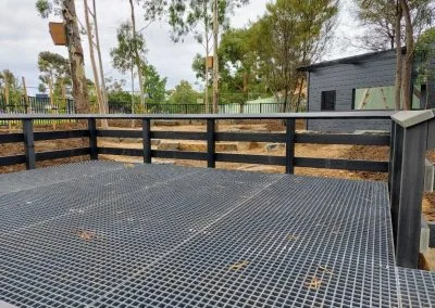Close-up of decking boards, Blair Athol North Primary School project