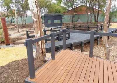 Timber deck construction at Blair Athol North Primary School