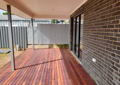 Finished merbau deck, Matt and Emily's project