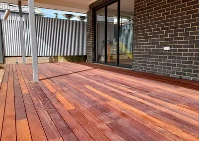 Deck substructure and framing during build
