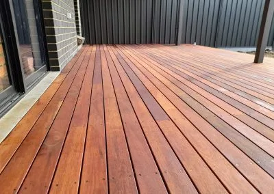 Matt and Emily, Merbau deck.