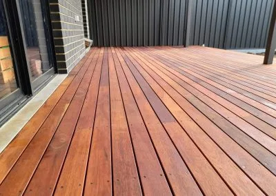 Merbau deck under construction, Adelaide
