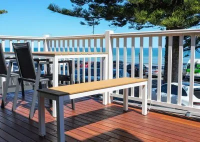 Outdoor entertaining area on new deck, Henley Beach