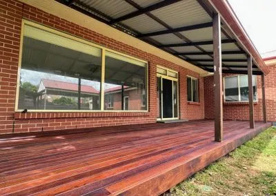 Merbau decking texture close-up, Melrose Park