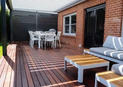 Brad and Emma, Low Merbau deck, colonel light gardens.