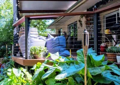Merbau deck under construction with insulated roof, Adelaide