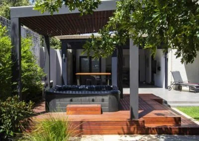 Merbau decking texture close-up, Joslin