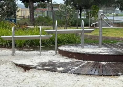 Timber playground structure detail, Tanunda