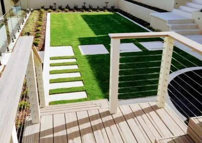 Deck substructure and framing, Gulfview Heights multi-level deck