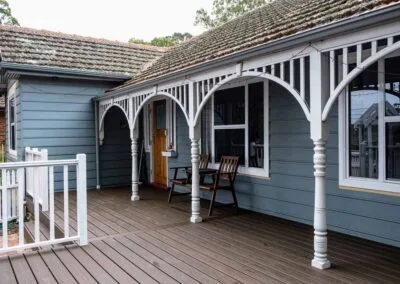 Handrail and balustrade detail on Trex deck