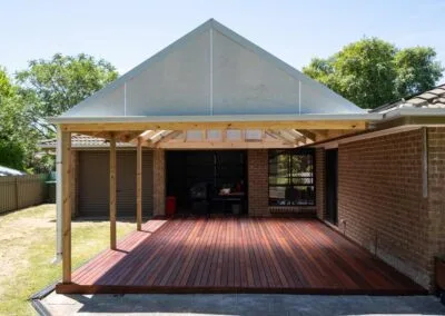 Merbau decking texture close-up, Woodside
