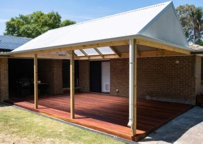 Deck and pergola build progress, Woodside