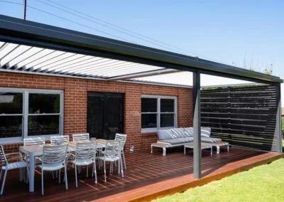 Low merbau deck nearing completion, Colonel Light Gardens