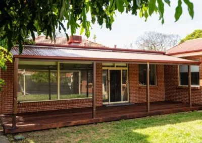 Finished low merbau deck, Melrose Park