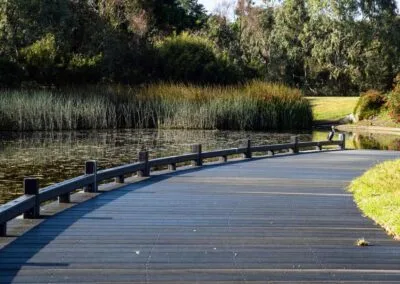 Finished timber boardwalk, Mount Barker waterfront