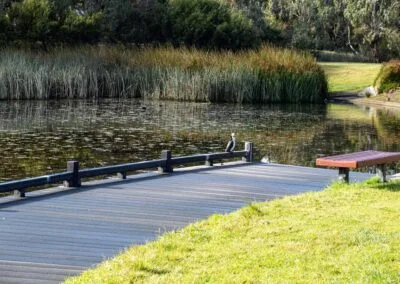 Overview of completed waterfront boardwalk, Mount Barker