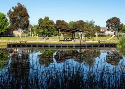 Boardwalk piers and support posts, Mount Barker waterfront